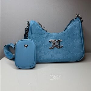 NWOT Juicy Couture All About That Bling Hobo Crossbody Bag in Heritage Blue